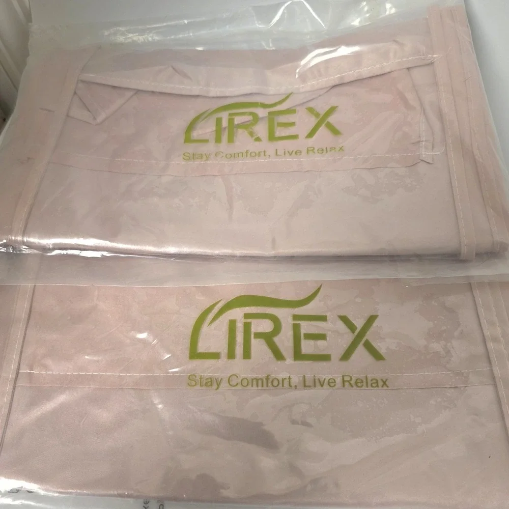 NEW Lirex 8 Pocket Satin Handbag Hanging Purse Organizer for Closet Light Pink